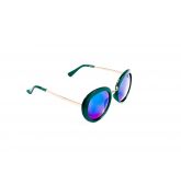 Lunettes Oversize Look Rétro Verte-2
