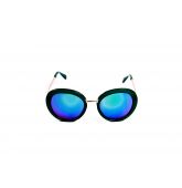Lunettes Oversize Look Rétro Verte-1