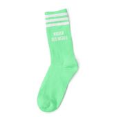 NIQUER DES MERES WHITE GREEN SOCKS-1