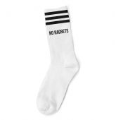 NO RAGRETS BLACK WHITE SOCKS-1