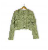 Pull en crochet beige-1