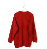 Pull Torsadé Rouge T M-2