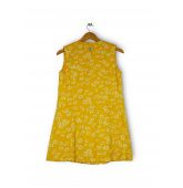 Robe à fleur jaune-2