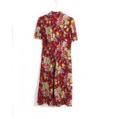 Robe à Fleur Rouge-2