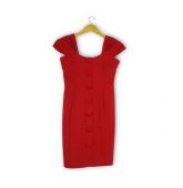 Robe unie rouge-1