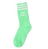 SEND MEMES WHITE GREEN SOCKS-1