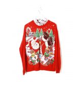 Sweat de Noël Vintage Rouge T M-1