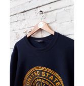 Sweatshirt Us bleu marine vintage-2