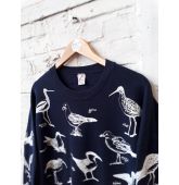 Sweatshirt vintage à motifs oiseaux-2