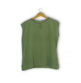 T-shirt kaki en soie-1