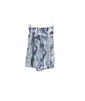 Bermuda Imprimé Bleu Vintage