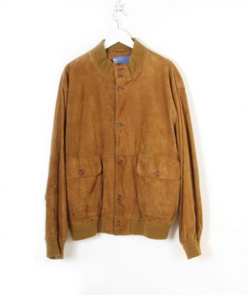 Blouson Daim Homme Marron Clair T XL