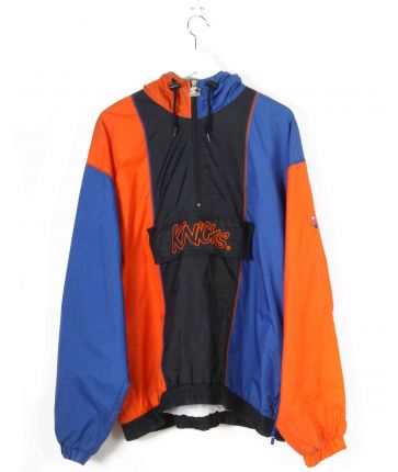 Blouson Nylon US Bleu Noir Orange Knicks