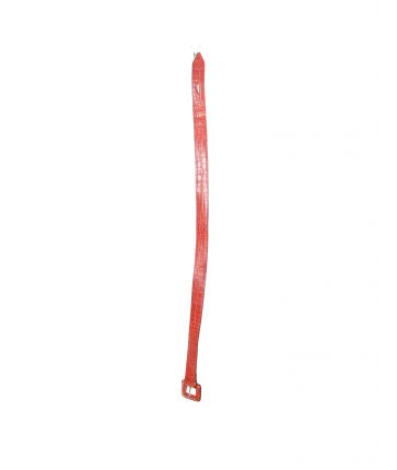 Ceinture cuir rouge imprimé serpent