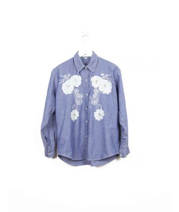 Chemise en Jean à Fleur T S