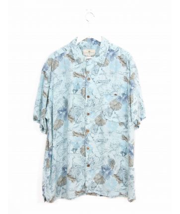 Chemise Hawaii bleu motifs imprimé T XL