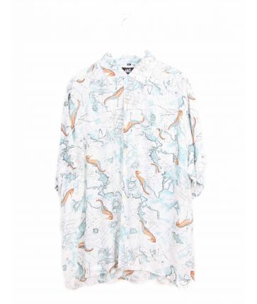 Chemise Hawaii imprimé blanche T XL