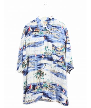 Chemise Hawaii motifs plage imprimé T XXL