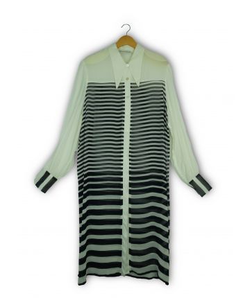 Chemise longue à rayures