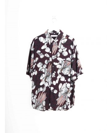 Chemisette 80's Vintage prune