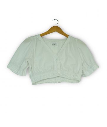 Chemisier crop top blanc