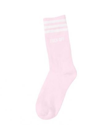 FUCK OFF WHITE PINK SOCKS