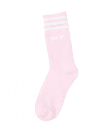 FUCK YOU WHITE PINK SOCKS