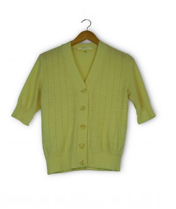 Gilet manches courtes jaune pâle