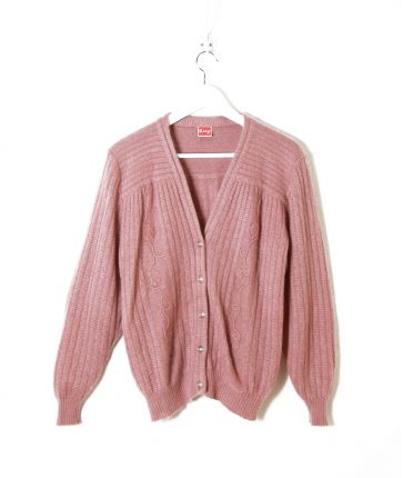 Gilet Mohair Rose Poudré