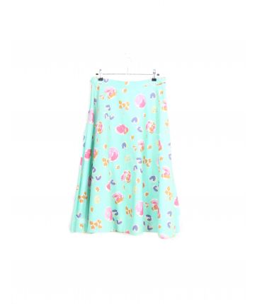 Jupe Bleu à motif Vintage