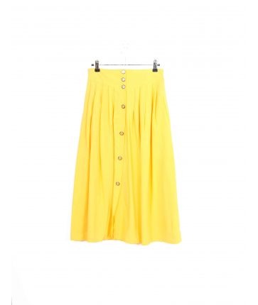 Jupe Jaune Unie Vintage