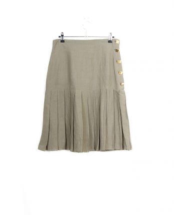 Jupe Unie Beige Vintage