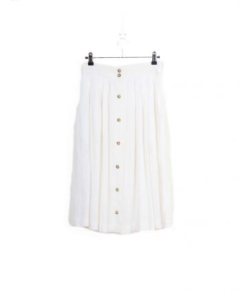 Jupe Unie Blanche Effet Froissé Vintage