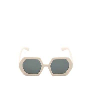 Lunette Carré Blanches Verres Noirs