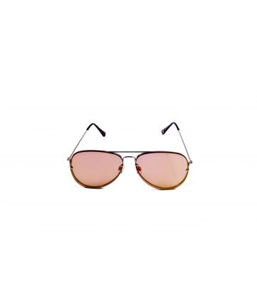 Lunette de Soleil Aviateur Verres Miroirs Roses