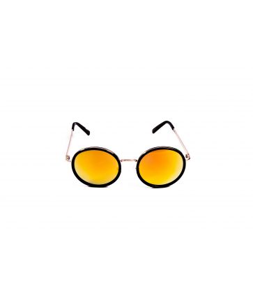 Lunette de Soleil Contour Métallique Miroirs Oranges