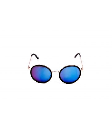 Lunette de Soleil Contour Métallique Miroirs Violets