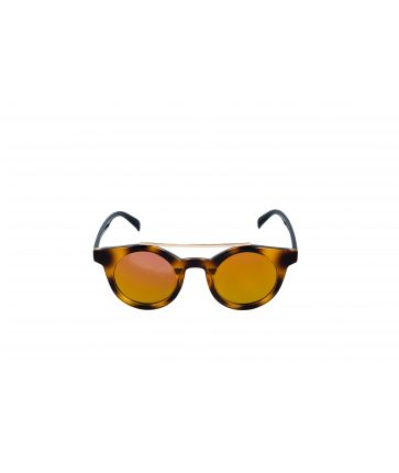 Lunette de Soleil Ecaille Marron Verres Miroirs