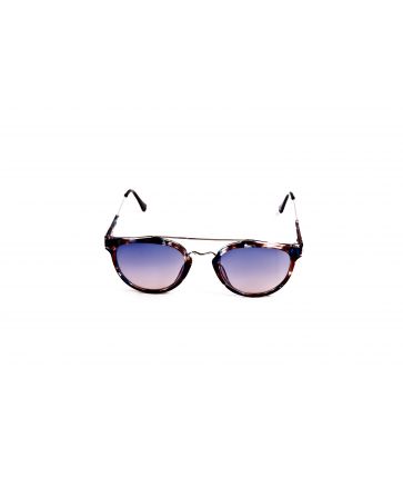 Lunette de soleil Rétro Écaille Bleu Brillant