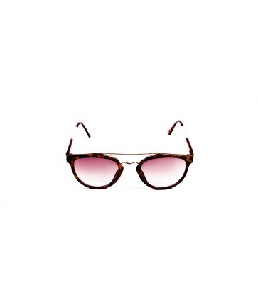 Lunette de Soleil Rétro Écaille Marron Brillant