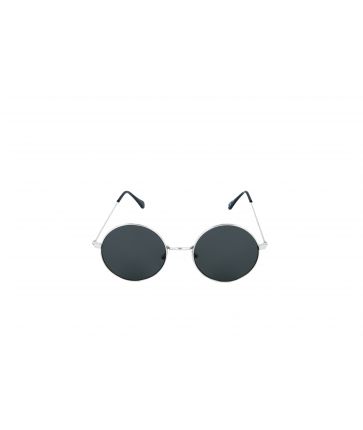Lunette de Soleil Ronde Métal Argenté