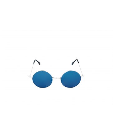 Lunette de Soleil Ronde Verres Miroirs Bleus