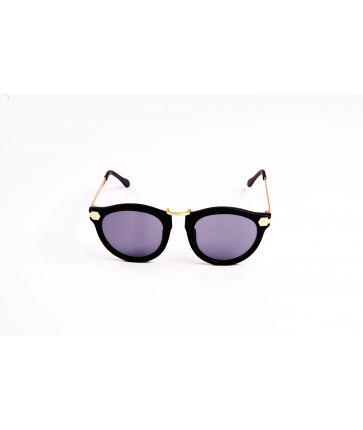 Lunettes de soleil monture noire mat