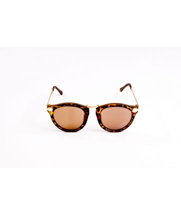 Lunettes de soleil monture marron mat
