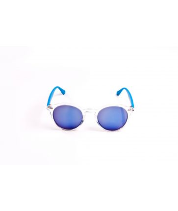 Lunette de Soleil Transparente Branches Bleu Fluo