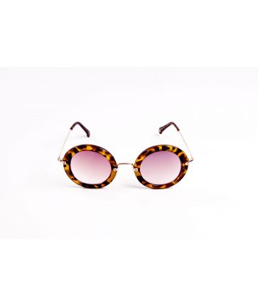 Lunettes de Soleil ronde écaille caramel