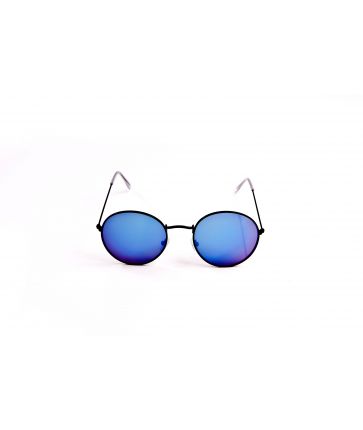 Lunette de Soleil Ronde Verres Miroirs Verts