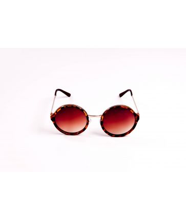 Lunettes de Soleil ronde écaille marron