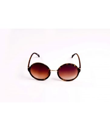 Lunettes de Soleil ronde écaille marron