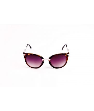 Lunettes de soleil oversize écaille marron